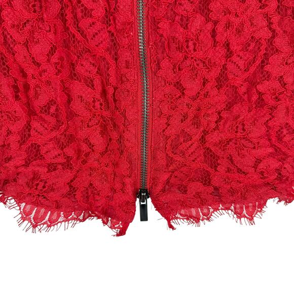 Diane Von Furstenberg Zarita Lace Dress Short Red  3/4 Sleeve size 6 - Picture 9 of 10